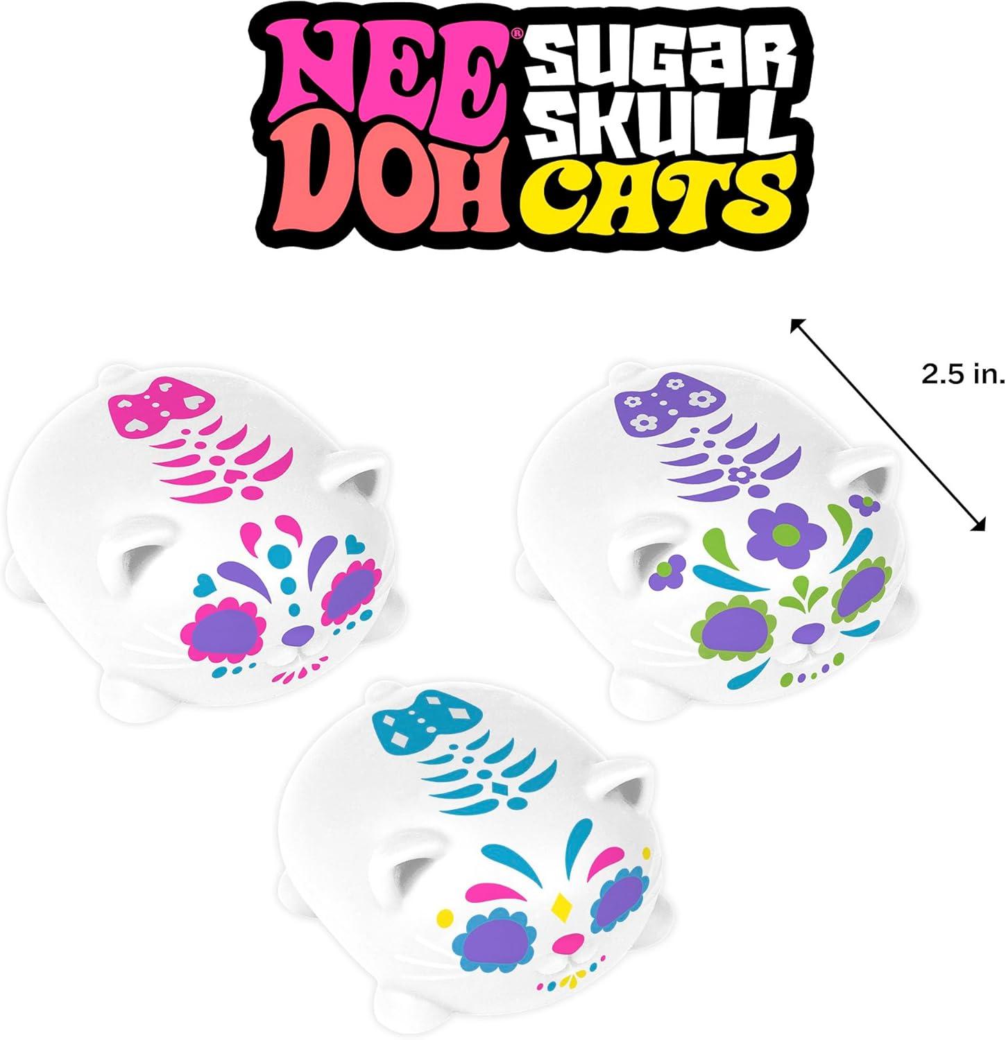 image:imageSchylling NeeDoh Sugar Skull Cool Cats Sensory Squeeze Toy Assorted Designs Ages 3 Pack of 1