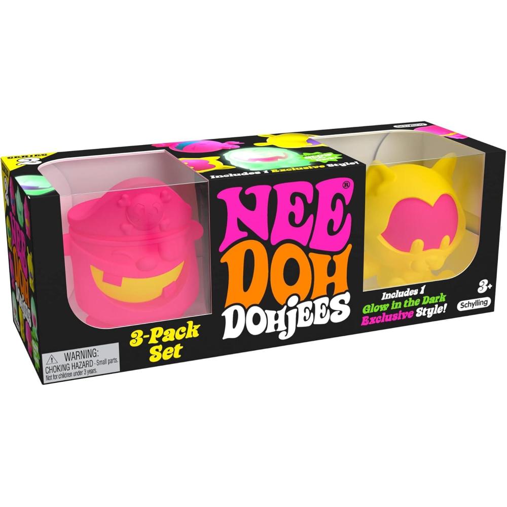 image:imageSchylling NeeDoh Dohjee Sensory Squeeze Toy Satisfying Dough Filling 2 Tall Color May Vary Pack of 3