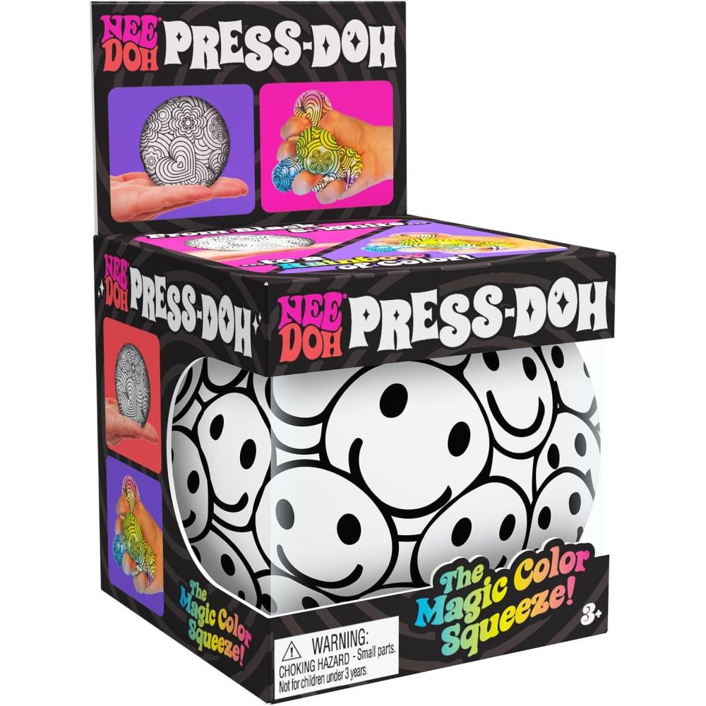 image:imageSchylling NeeDoh PressDoh  Sensory Squeeze Toy  Satisfying Dough Filling  25 Wide  Color May Vary Pack of 1