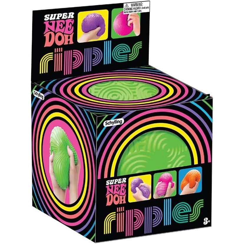image:imageSchylling Ripples Super NeeDoh Surprise Style 1 425 Toy in Assorted Neon Colors amp Textures DohFilled Stress Reliever SquishSqueezePull