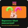Schylling NeeDoh Mac ‘N’ Squeeze – Sensory Squeeze Toy – Contains 4 Squishy Noodles – 3″ Wide – Color May Vary (Pack of 1)