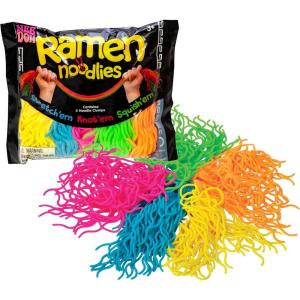 Schylling NeeDoh Ramen Noodlies – Sensory Squeeze Toy – Contains 5 Noodle Clumps – 8.5″ Long – Multicolored (Pack of 1)