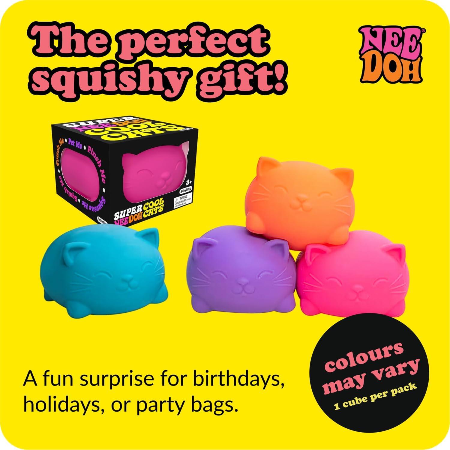 image:imageSchylling NeeDoh Super Cool Cat  Sensory Fidget Toy  Assorted Colors  Ages 3 to Adult Pack of 1