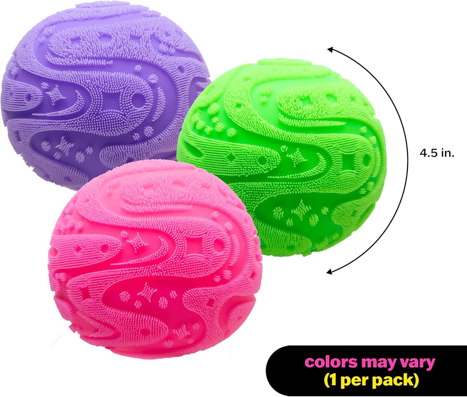 image:imageSchylling Super NeeDoh Fuzzball Stress Ball Fidget Toy Huge 45 in Diameter Jumbo Squishy Squeezy Fun Colors Assorted Ages 3