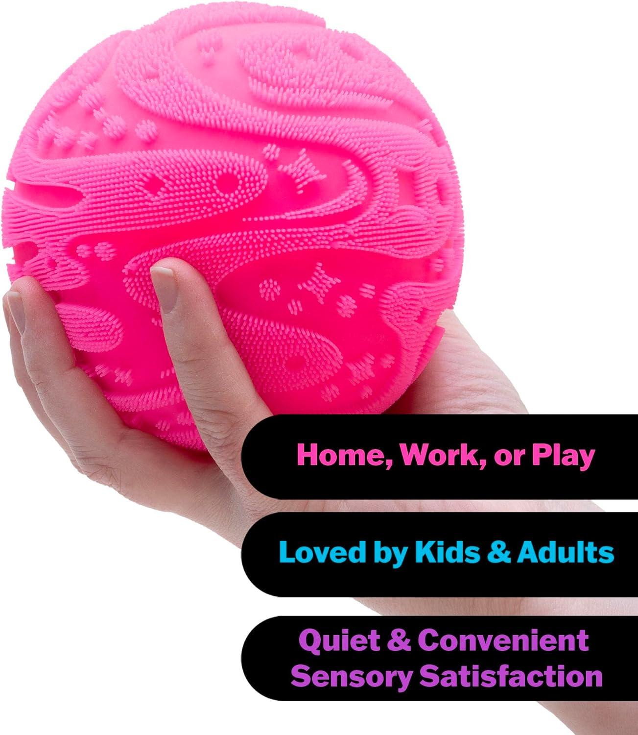 image:imageSchylling Super NeeDoh Fuzzball Stress Ball Fidget Toy Huge 45 in Diameter Jumbo Squishy Squeezy Fun Colors Assorted Ages 3