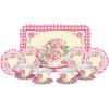 Schylling Fancy Tin Tea Set , Red