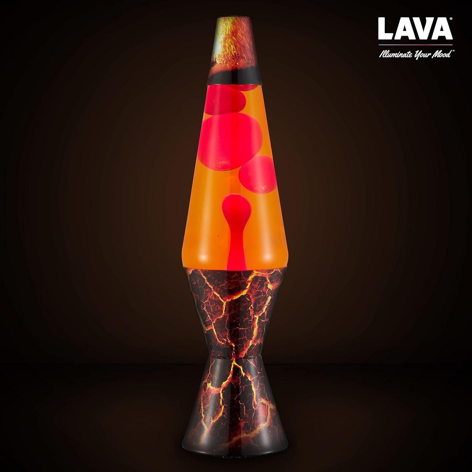 image:imageThe Original Lava Lamp 145 Volcanic Crags Classic Liquid Motion Lamp Red Wax and Orange Liquid 2078 Amazon Exclusive145 inches