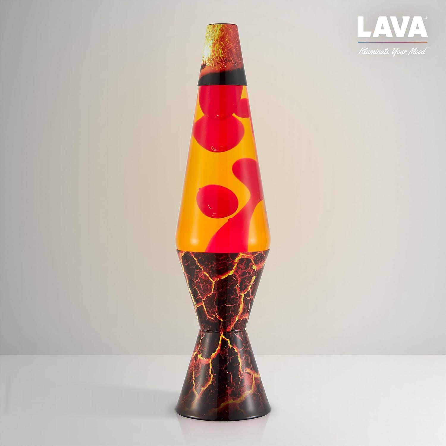image:imageThe Original Lava Lamp 145 Volcanic Crags Classic Liquid Motion Lamp Red Wax and Orange Liquid 2078 Amazon Exclusive145 inches