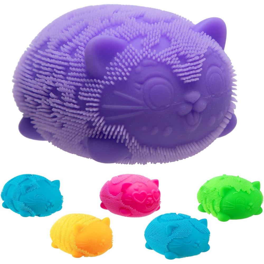 image:imageSchylling Needoh Wild Cats Fuzz Ball  Sensory Squeeze Toy  Colors May Vary